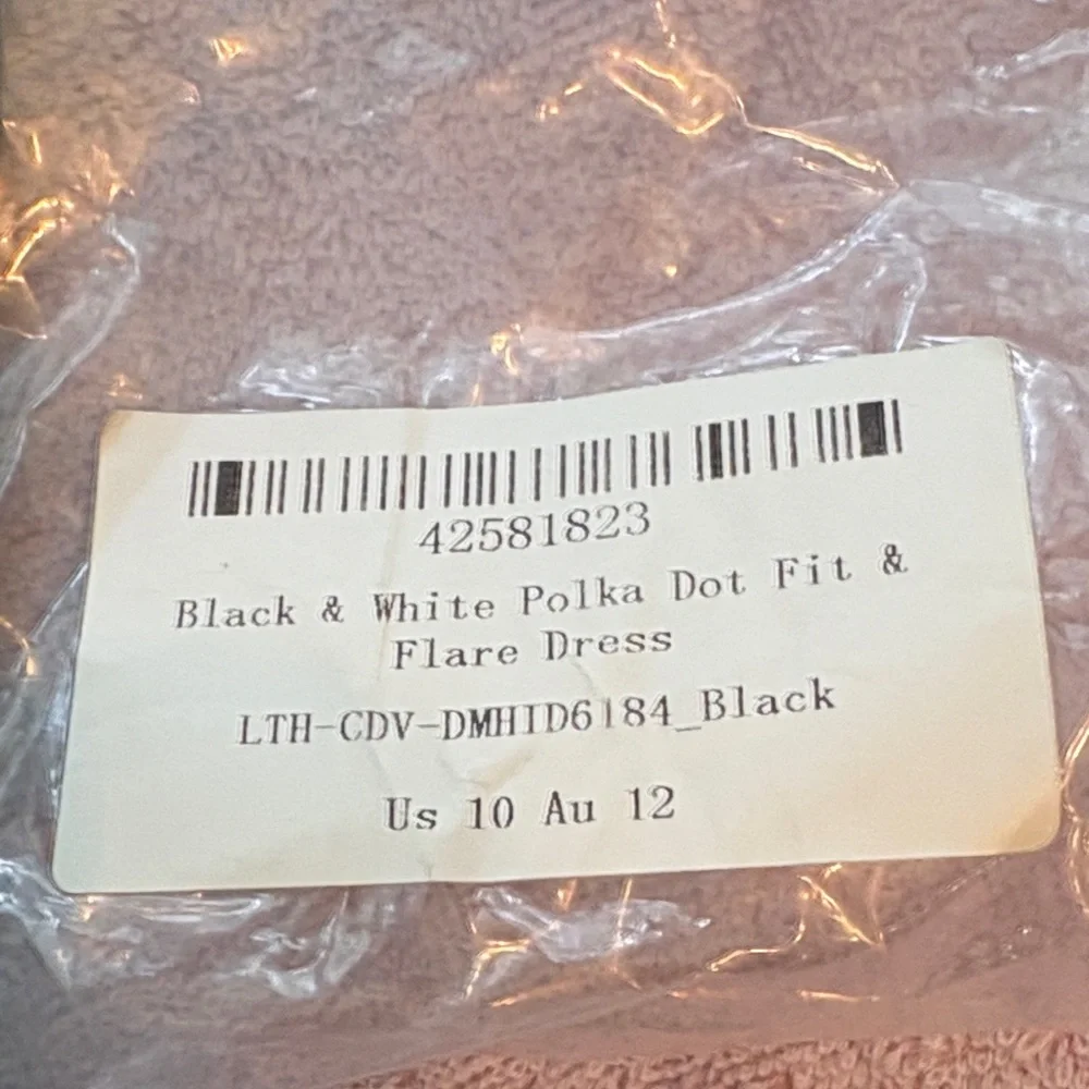 Couer De Vague Black and White Polka Dot Dress - Picture 7 of 8